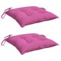 Voir la diapositive 3 : VIDAXL Coussins de chaise lot de 2 rose 40x40x7 cm tissu