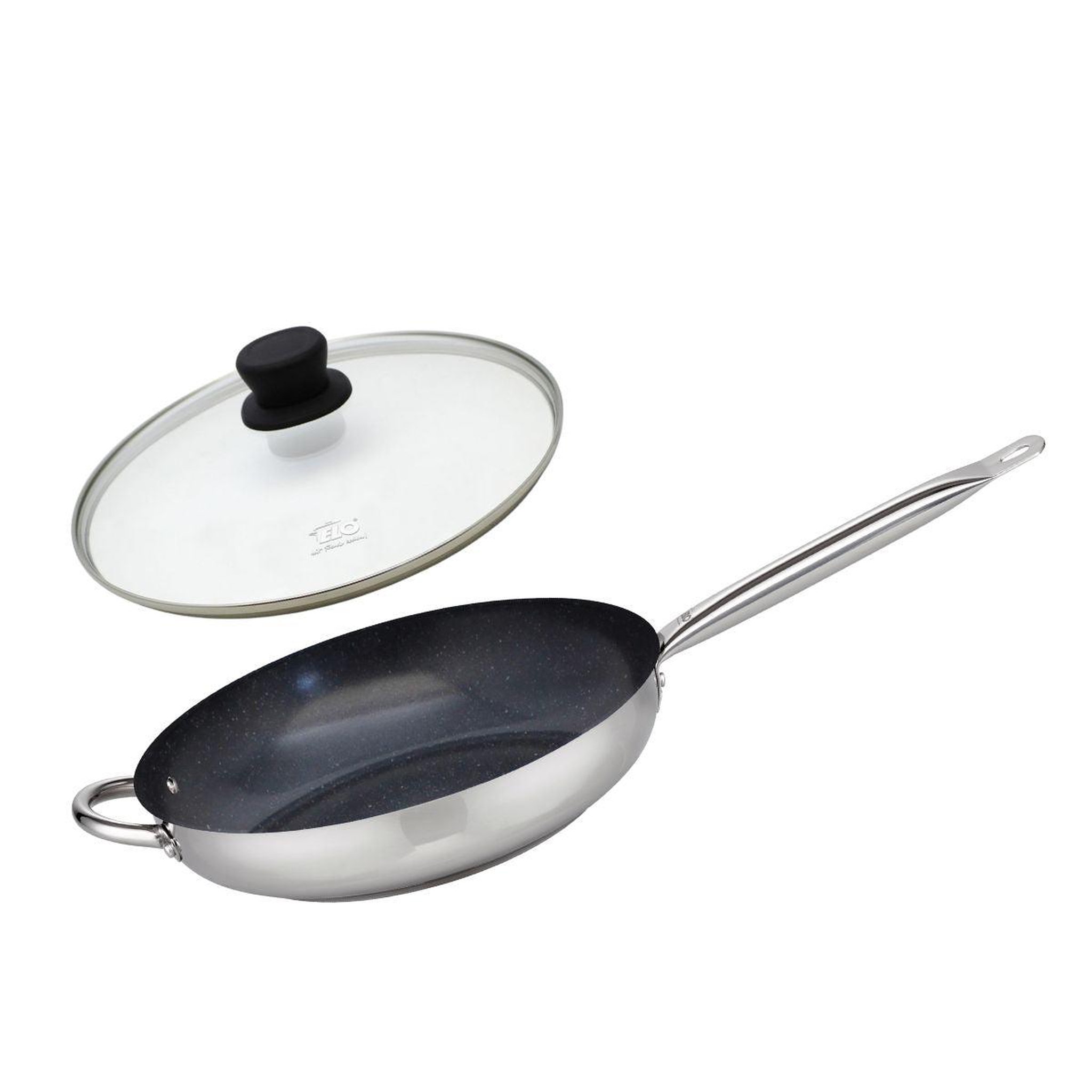ELO Set poêle 32 cm céramique sans pfas et couvercle profi therm platinum elo