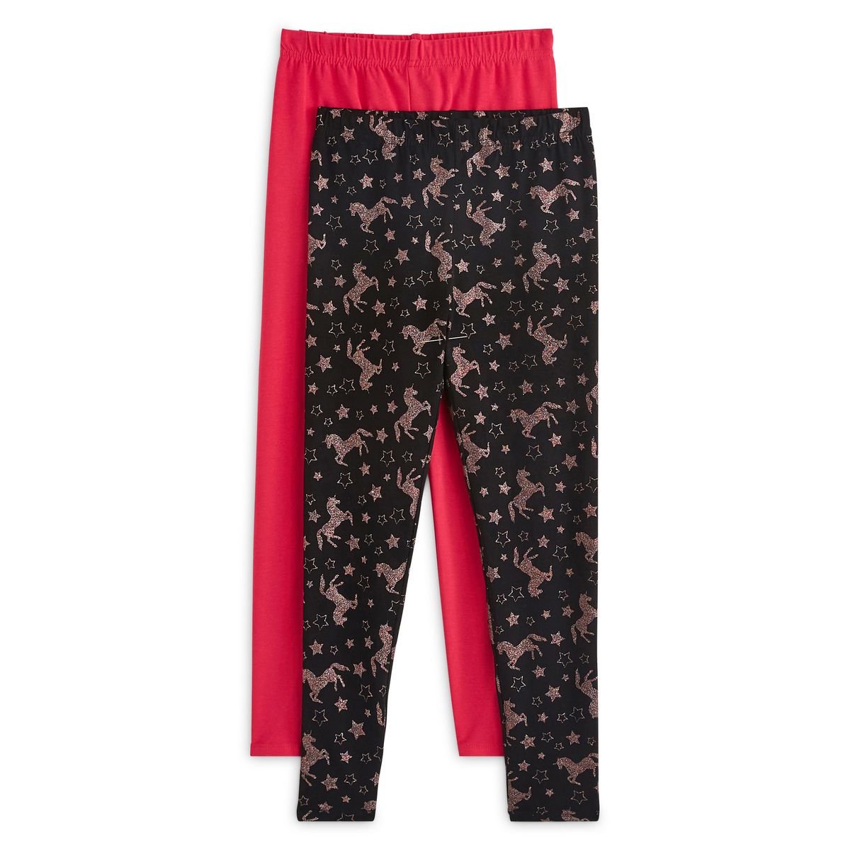 IN EXTENSO Lot de 2 leggings licornes fille