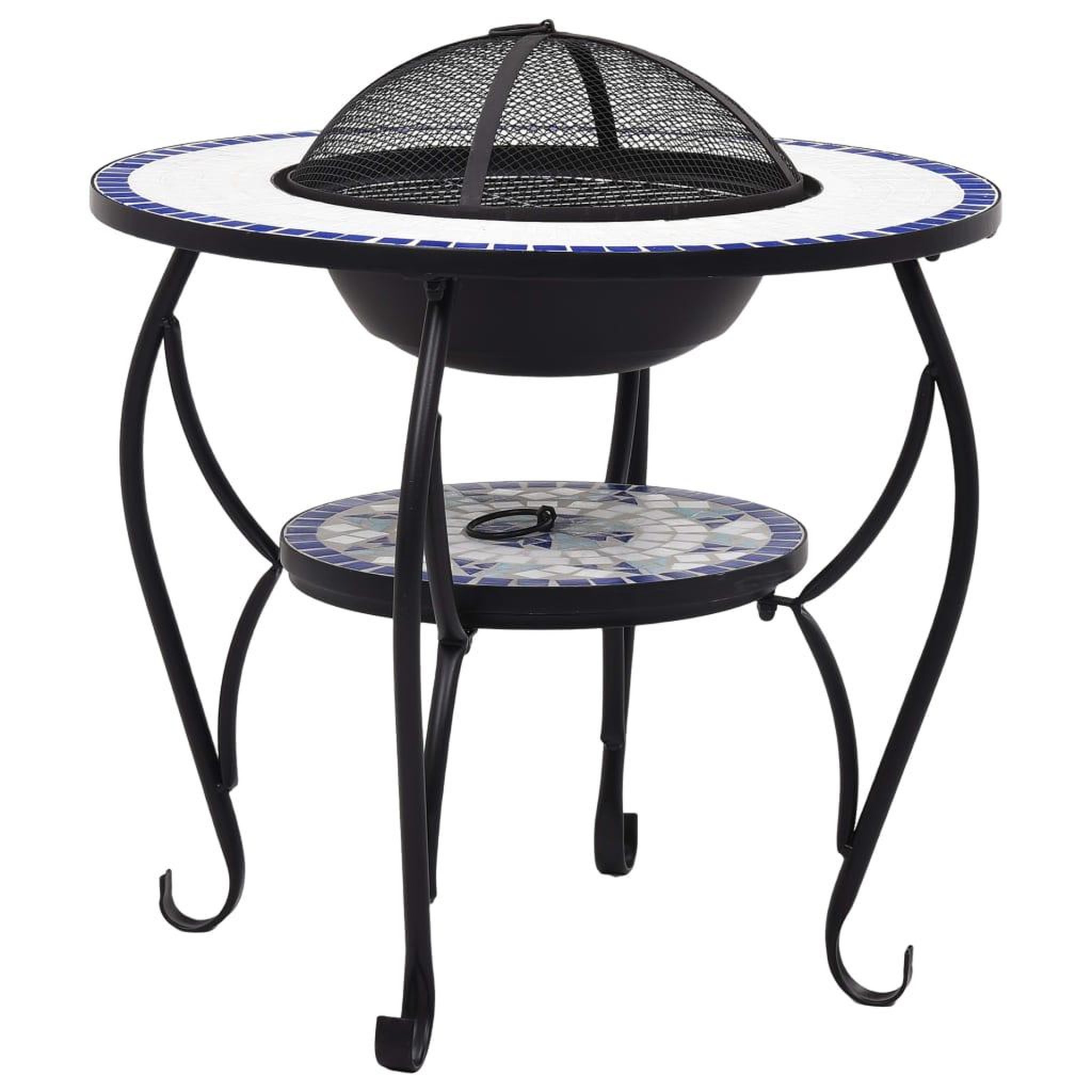 Voir la diapositive 2 : VIDAXL Table de foyer mosaïque Bleu et blanc 68 cm Ceramique