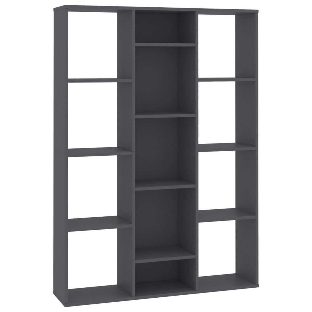 VIDAXL Separateur de piece/Bibliotheque Gris 100x24x140 cm Agglomere