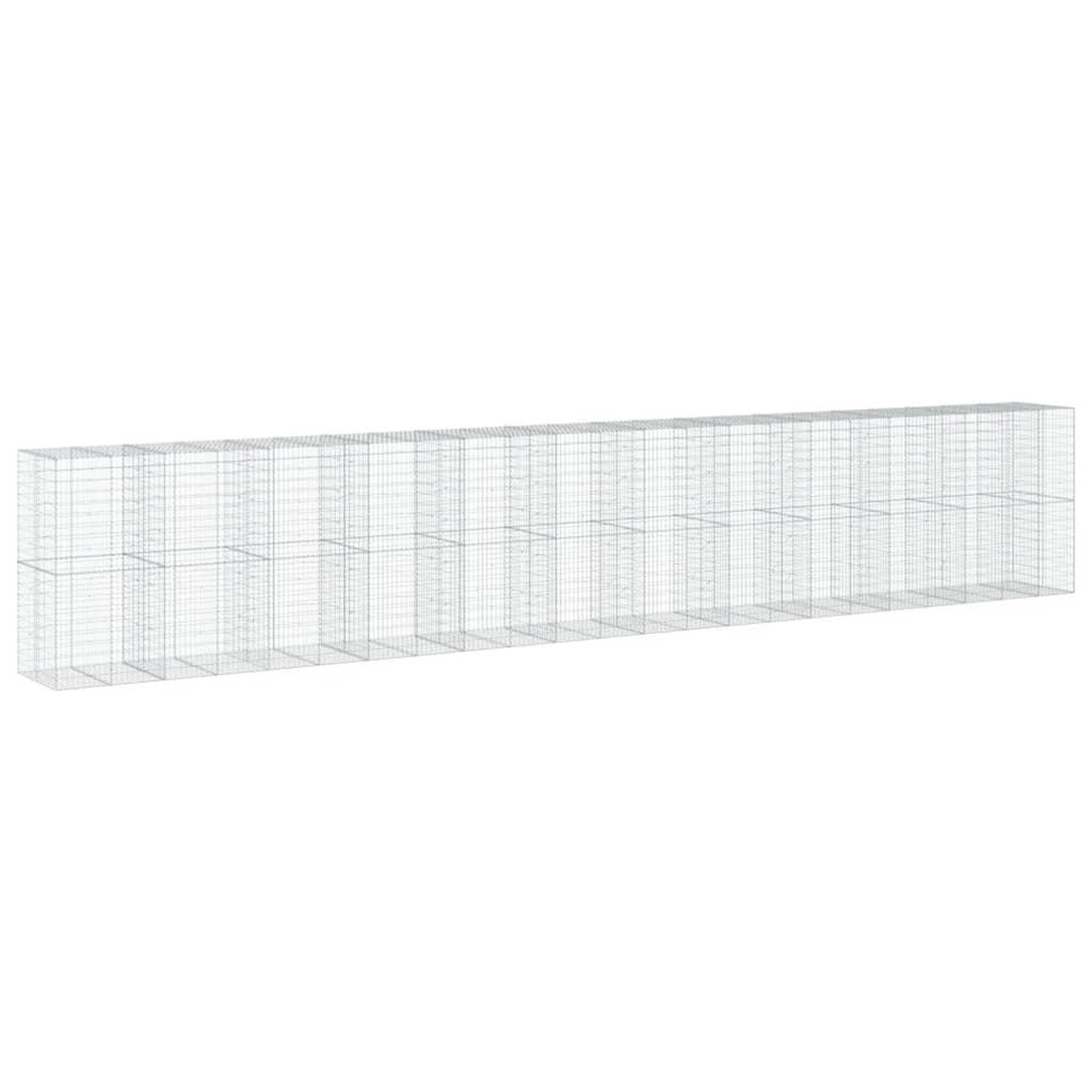 Voir la diapositive 2 : VIDAXL Panier gabion avec couvercle 1150x100x200 cm fer galvanise