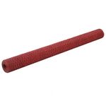 VIDAXL Grillage Acier avec revetement en PVC 25x1,5 m Rouge