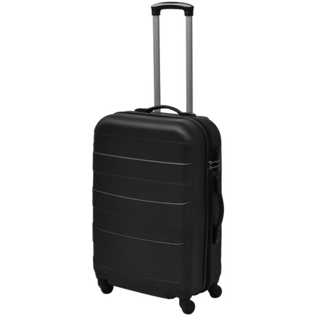 VIDAXL Ensemble de valises rigides 3 pcs Noir 45,5 55 66 cm