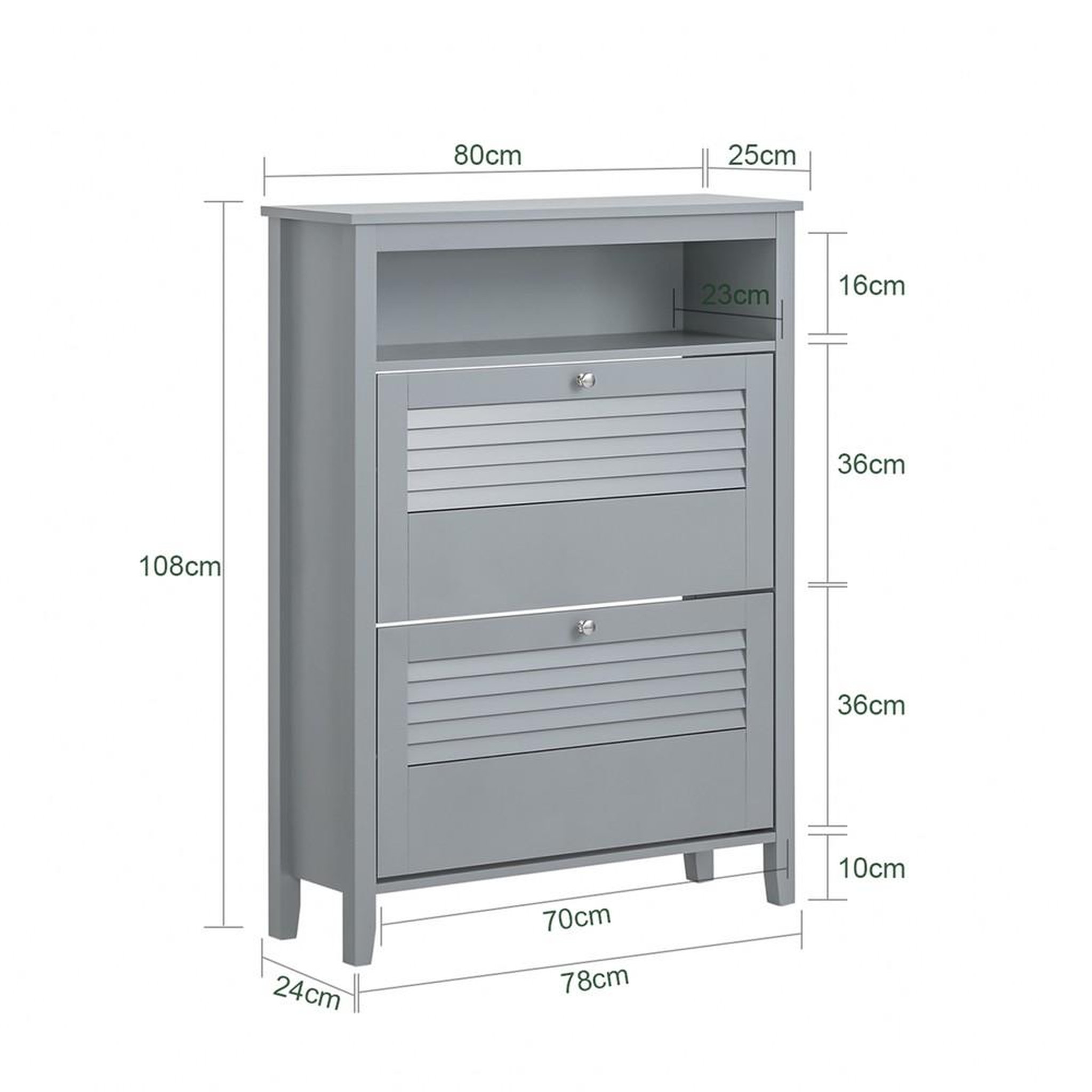 Voir la diapositive 3 : SOBUY SoBuy - Meuble À Chaussures 2 portes - Moderne - FSR152