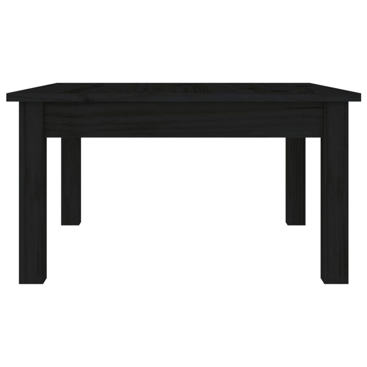 VIDAXL Table basse Noir 55x55x30 cm Bois massif de pin