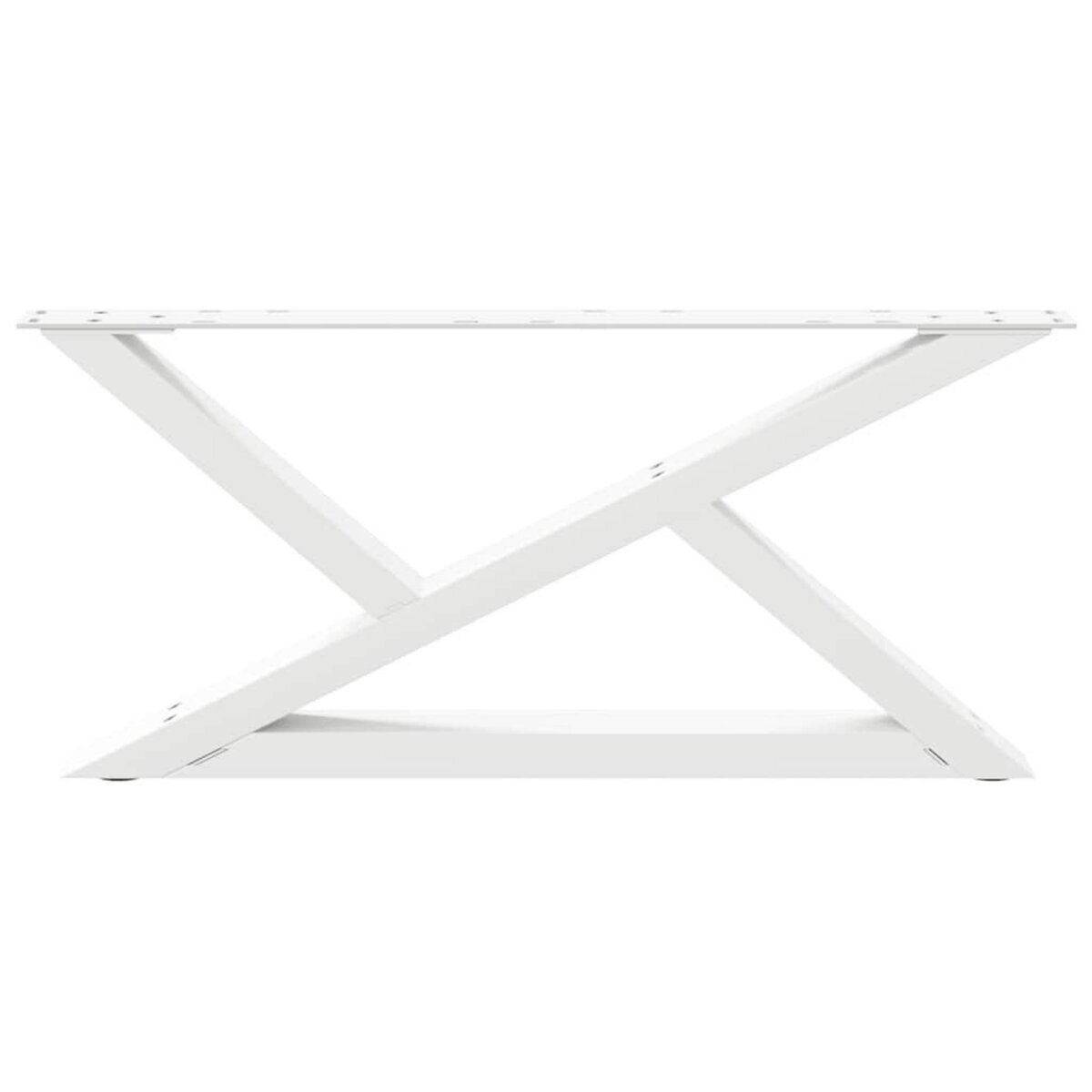 VIDAXL Pieds de table basse 2 pcs blanc 70x(30-31,3) cm acier