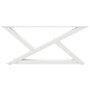 Voir la diapositive 5 : VIDAXL Pieds de table basse 2 pcs blanc 70x(30-31,3) cm acier