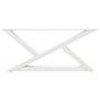 Voir la diapositive 5 : VIDAXL Pieds de table basse 2 pcs blanc 70x(30-31,3) cm acier