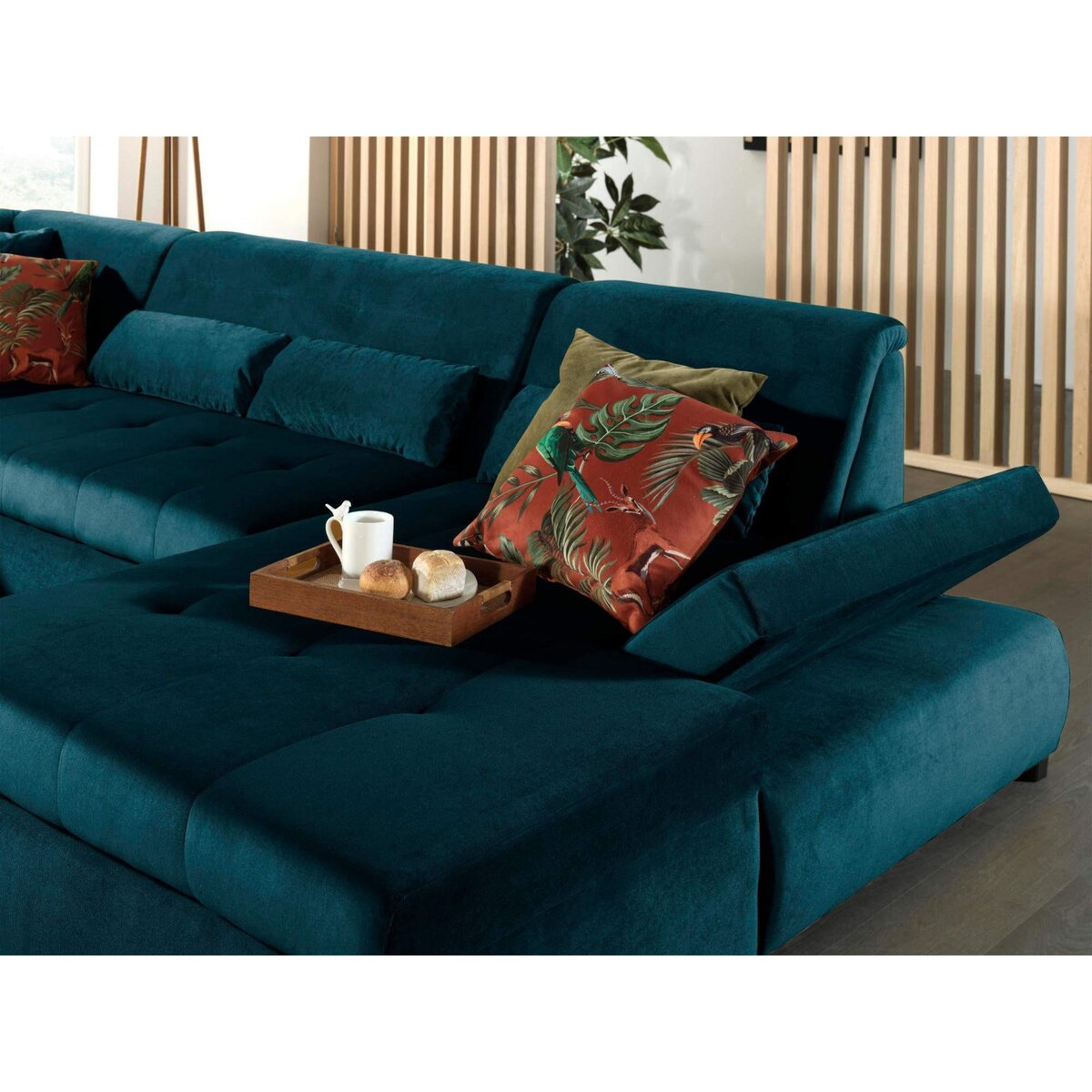 LISA DESIGN Vermont - canapé panoramique d'angle gauche - 7 places - xxl - en velours