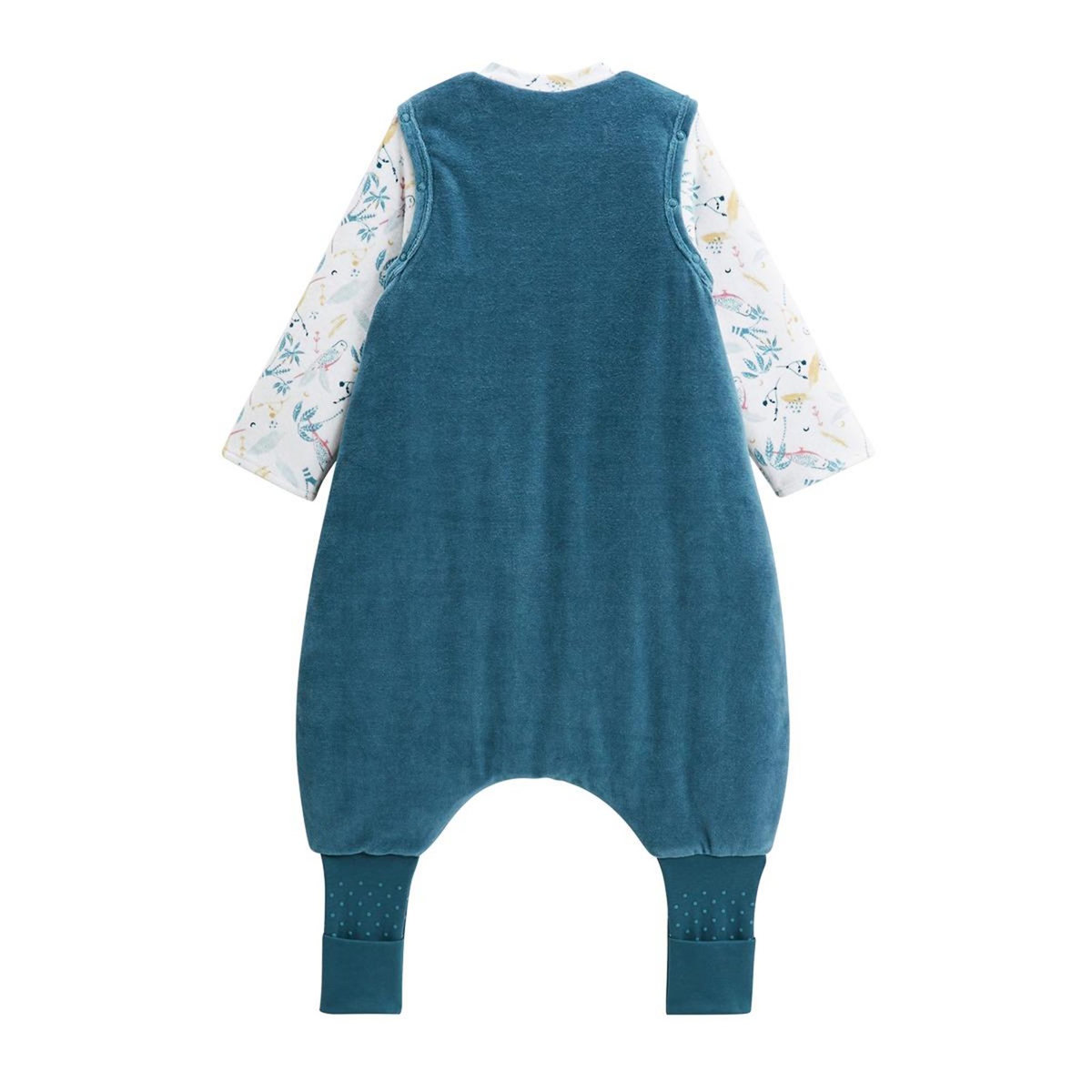 Petit Béguin Turbulette d'hiver en velours avec pieds retroussables et manches amovibles Bianca