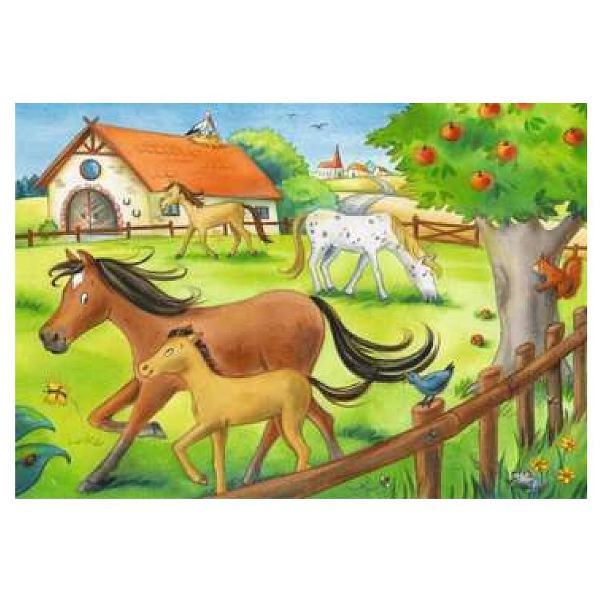 RAVENSBURGER Puzzle 2x12 pcs Vacances au centre equestre