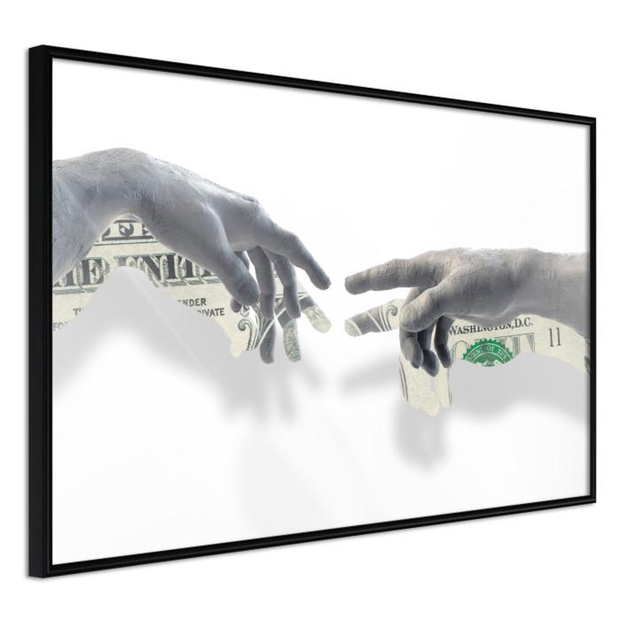 Paris Prix Affiche Murale Encadrée  Touch of Money. Coloris disponibles : Noir, Jaune