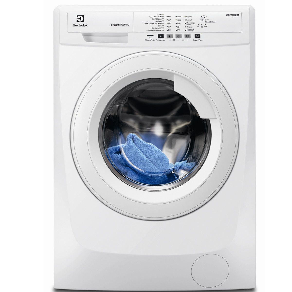 ELECTROLUX Lave-linge hublot EWF1272BC, 7 Kg, 1200 T/min