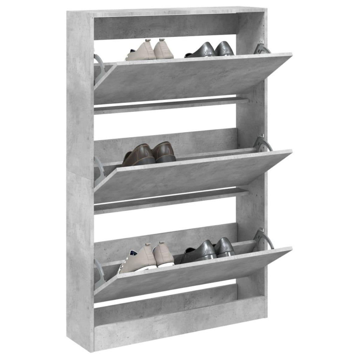 VIDAXL Armoire a chaussures gris beton 80x21x125,5cm bois d'ingenierie