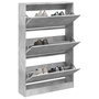 Voir la diapositive 1 : VIDAXL Armoire a chaussures gris beton 80x21x125,5cm bois d'ingenierie