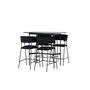 Voir la diapositive 5 : Paris Prix Ensemble Table de Bar & 4 Chaises  Rax & Lui  120cm Noir