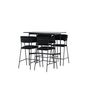 Voir la diapositive 5 : Paris Prix Ensemble Table de Bar & 4 Chaises  Rax & Lui  120cm Noir