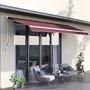 Voir la diapositive 2 : OUTSUNNY Store banne manuel rétractable aluminium polyester imperméabilisé 3,5L x 2,5l m bordeaux