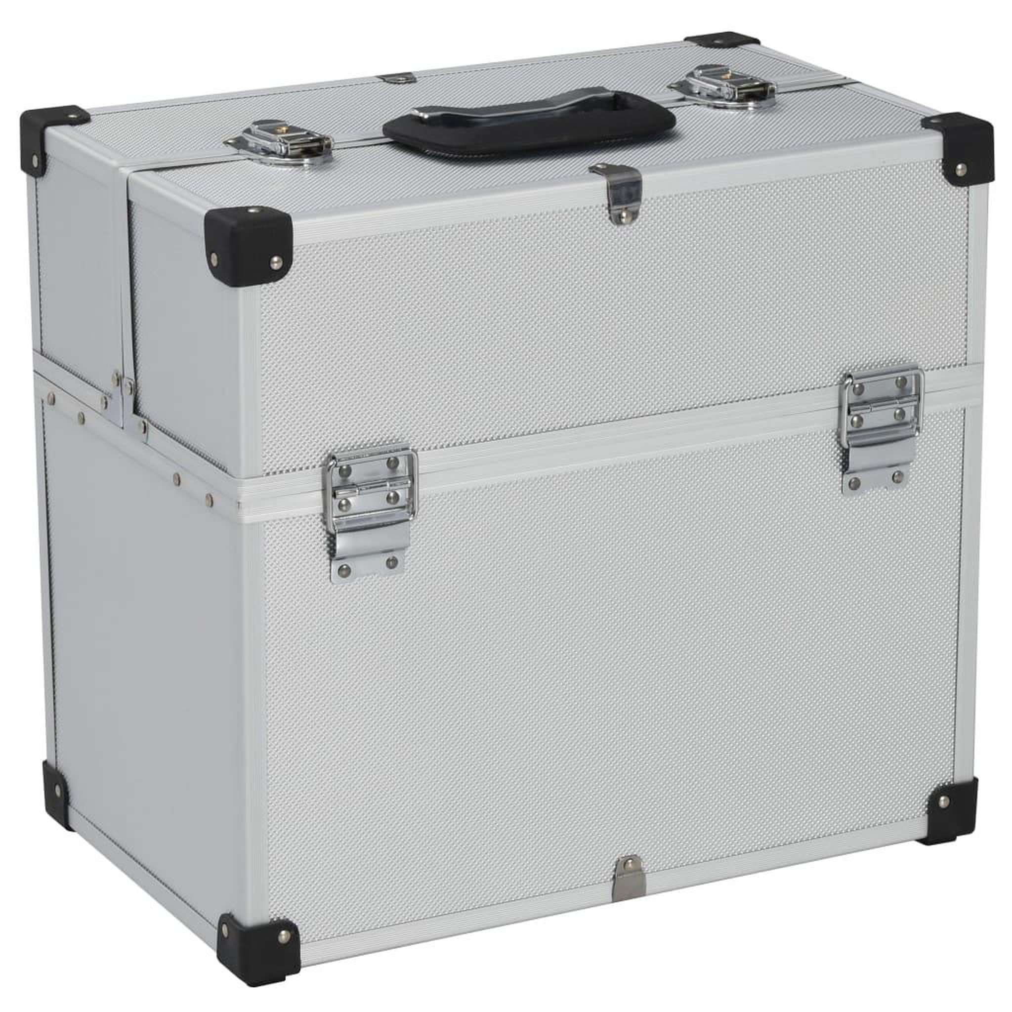 VIDAXL Boîte a outils 38x22,5x34 cm Argente Aluminium