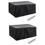 Voir la diapositive 1 : VIDAXL Housses de salon de jardin 2 pcs Rotin 8 œillets 180 x 140 cm