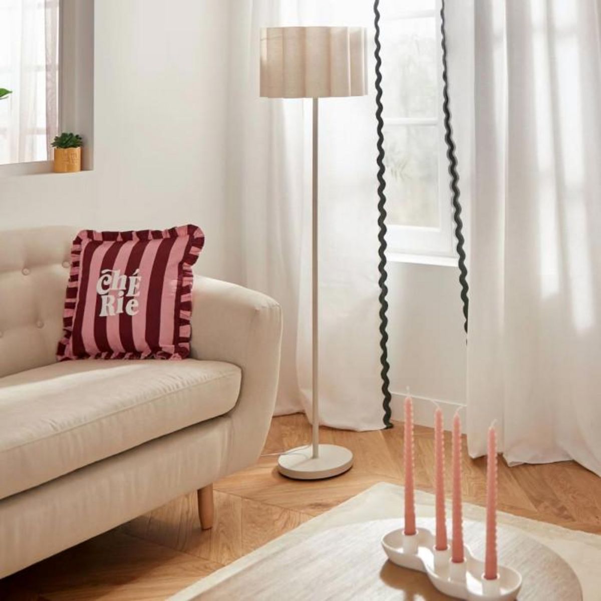 ATMOSPHERA Lampadaire en Métal  Rona  150cm Beige