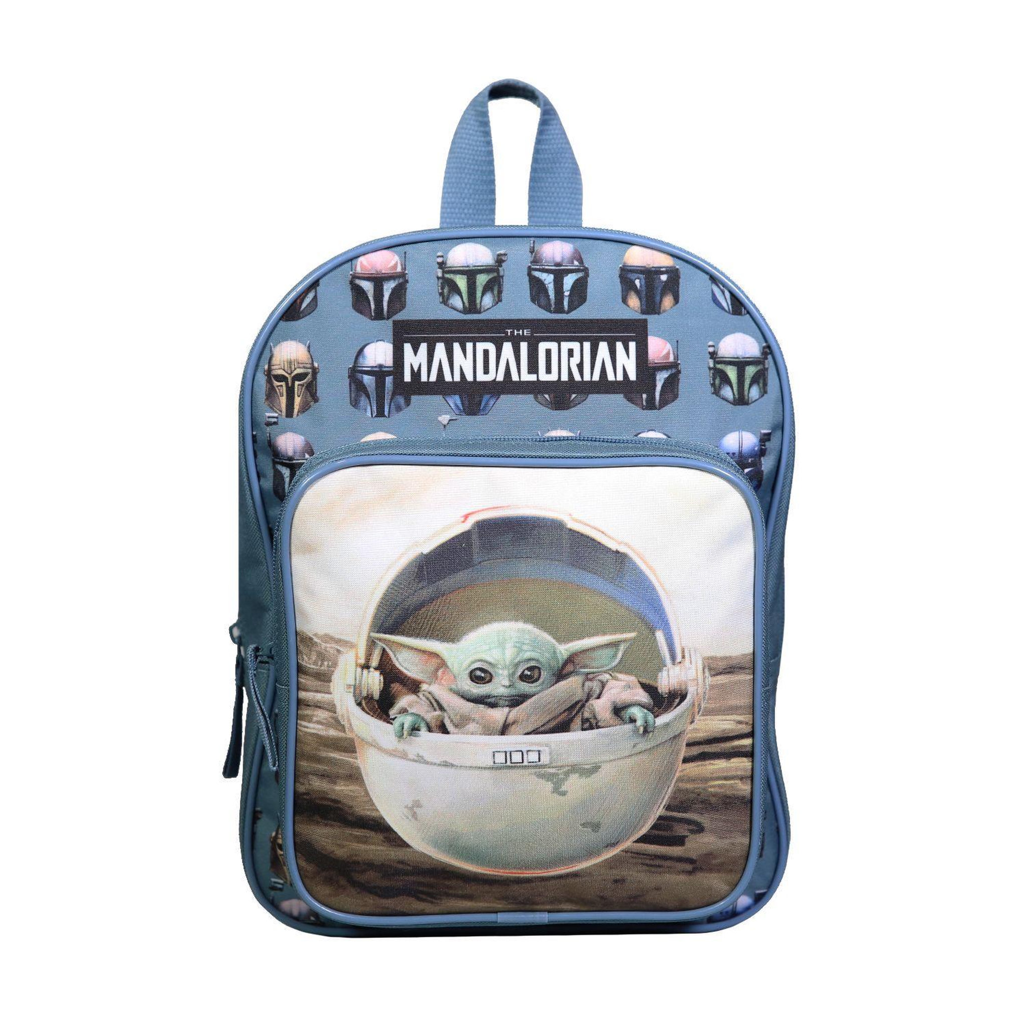 Voir la diapositive 1 : Bagtrotter Sac à dos 31 cm avec poche Baby Yoda Star Wars / The Mandalorian Bleu et Beige Bagtrotter