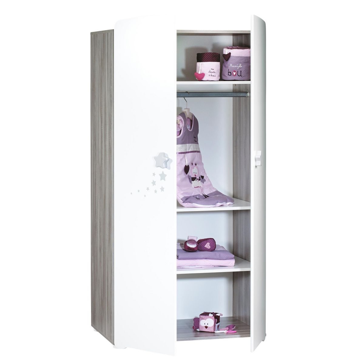 BABY PRICE Armoire chambre bébé 2 portes NEW NAO