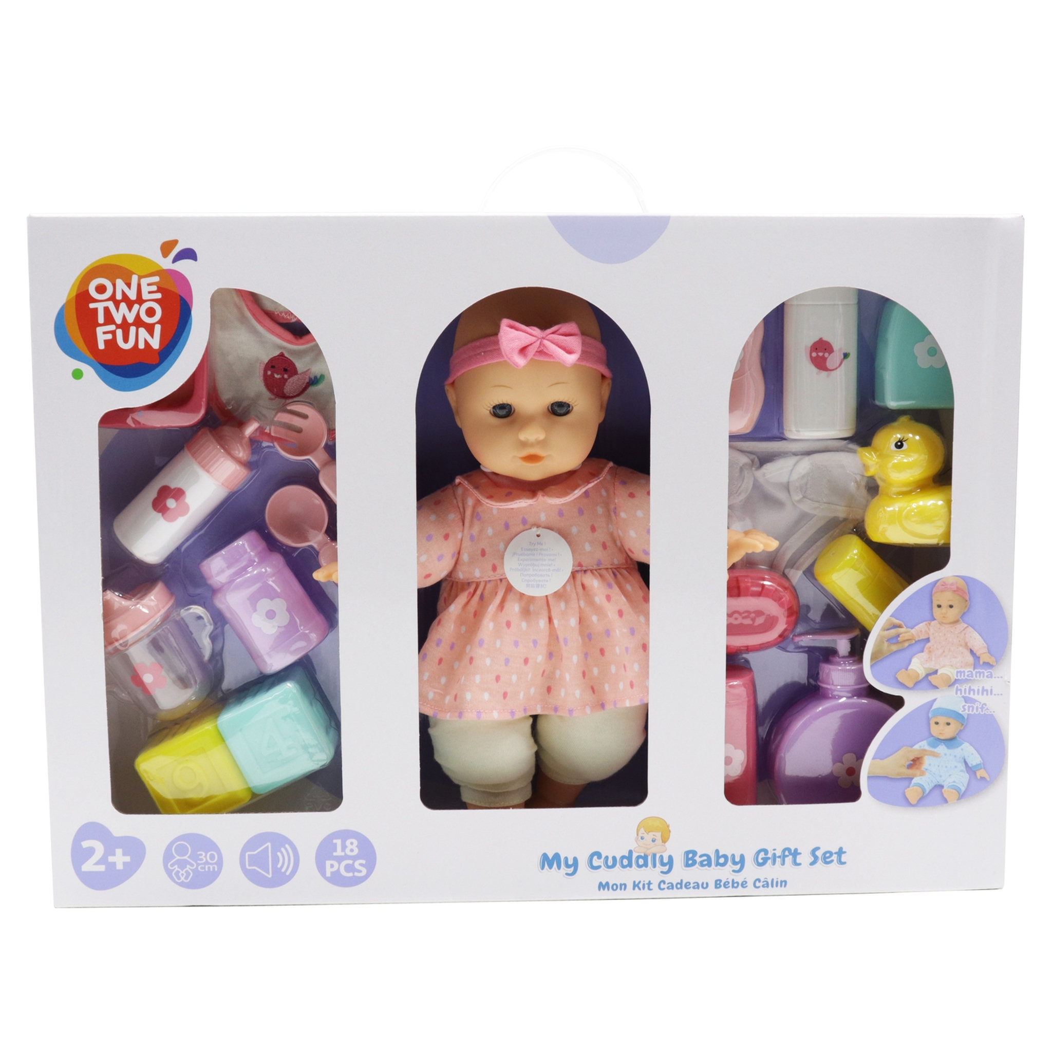 Voir la diapositive 4 : One Two Fun Poupée 30 cm avec accessoires