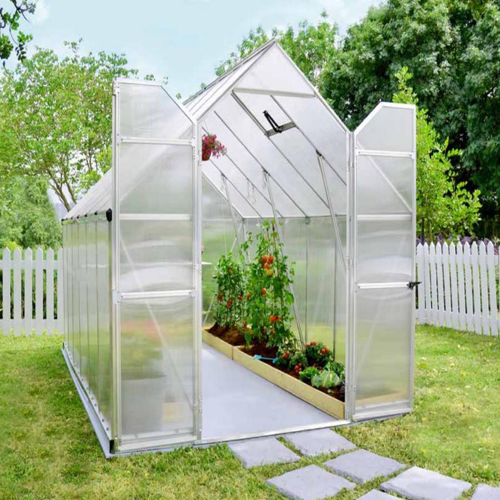 Palram Serre de jardin 8.9m² argent - 701944