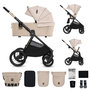 Voir la diapositive 1 : KINDERKRAFT Poussette combinée polyvalente 2 en 1 avec siège réversible à 27 kg