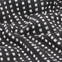 VIDAXL Couverture coton a carres 220x250 cm Noir