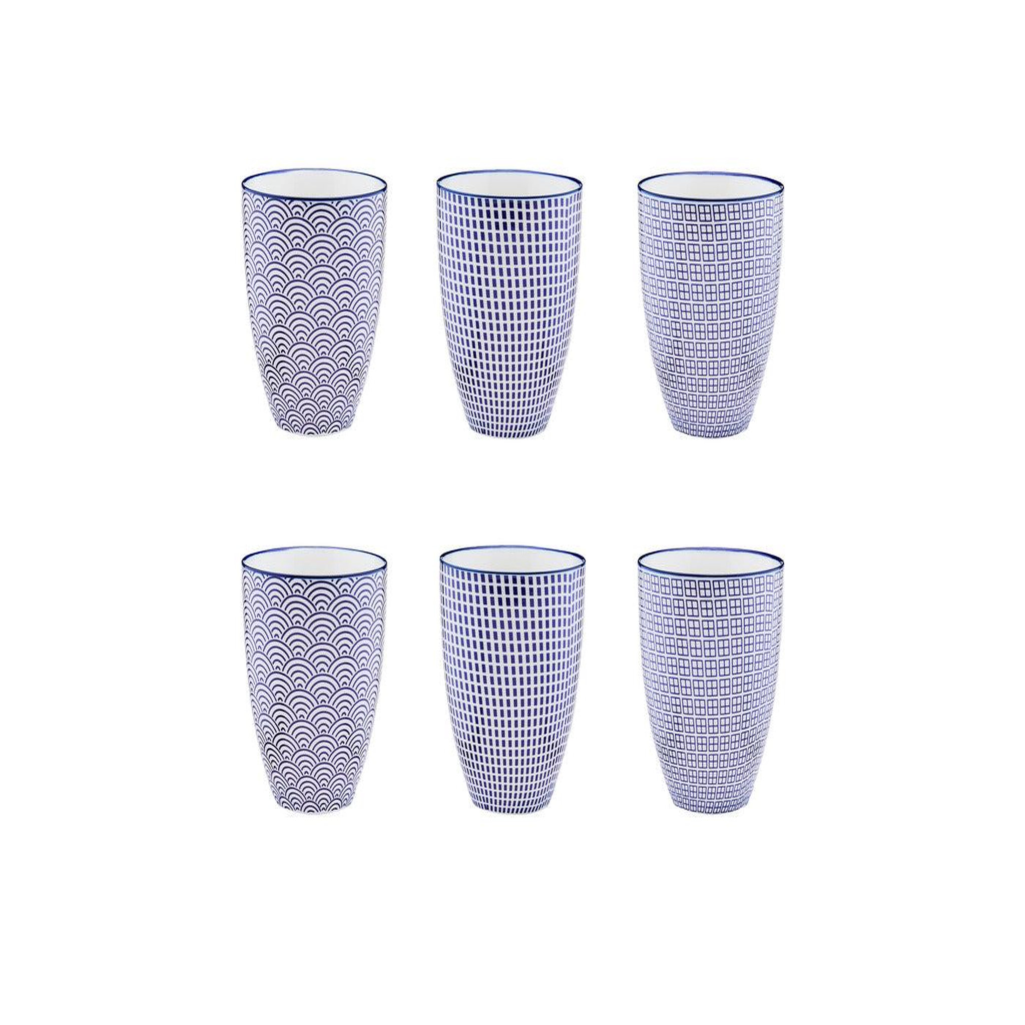 Voir la diapositive 1 : BJORN Mug pattern 30cl - 6 pièces - dark blue