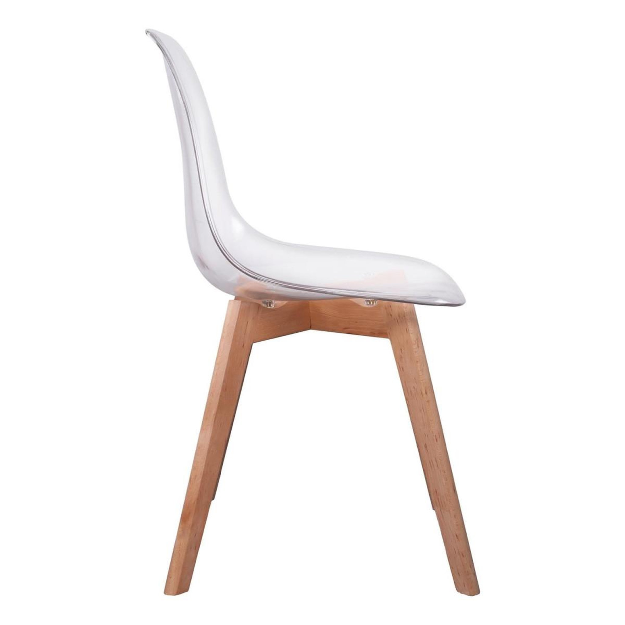 Voir la diapositive 3 : The Home Deco Factory Lot de 2 chaises scandinave  vika  83cm transparent