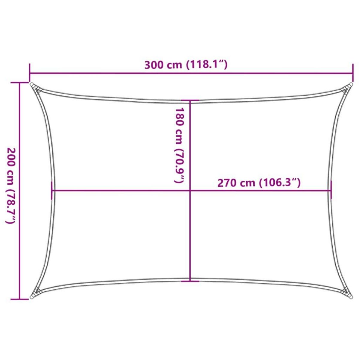 VIDAXL Voile d'ombrage 160 g/m^2 Creme 2x3 m PEHD