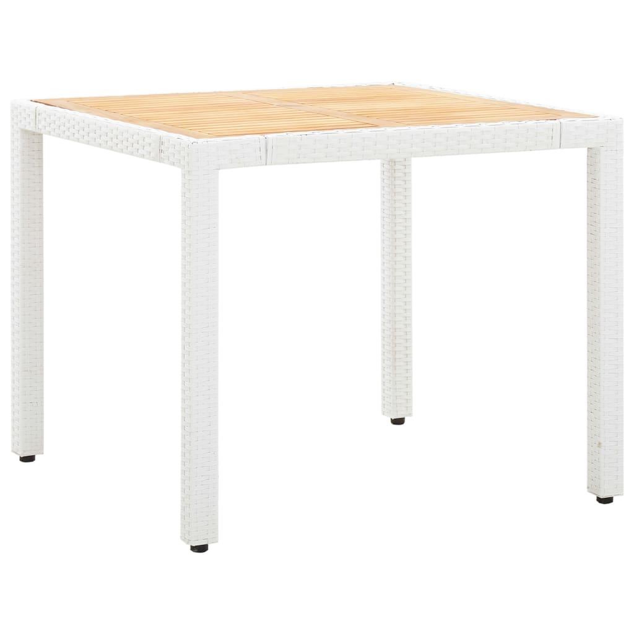 Voir la diapositive 2 : VIDAXL Salon de jardin 5 pcs resine tressee blanc