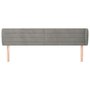 Voir la diapositive 3 : VIDAXL Tete de lit avec oreilles Gris clair 183x23x78/88 cm Velours