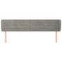 Voir la diapositive 3 : VIDAXL Tete de lit avec oreilles Gris clair 183x23x78/88 cm Velours