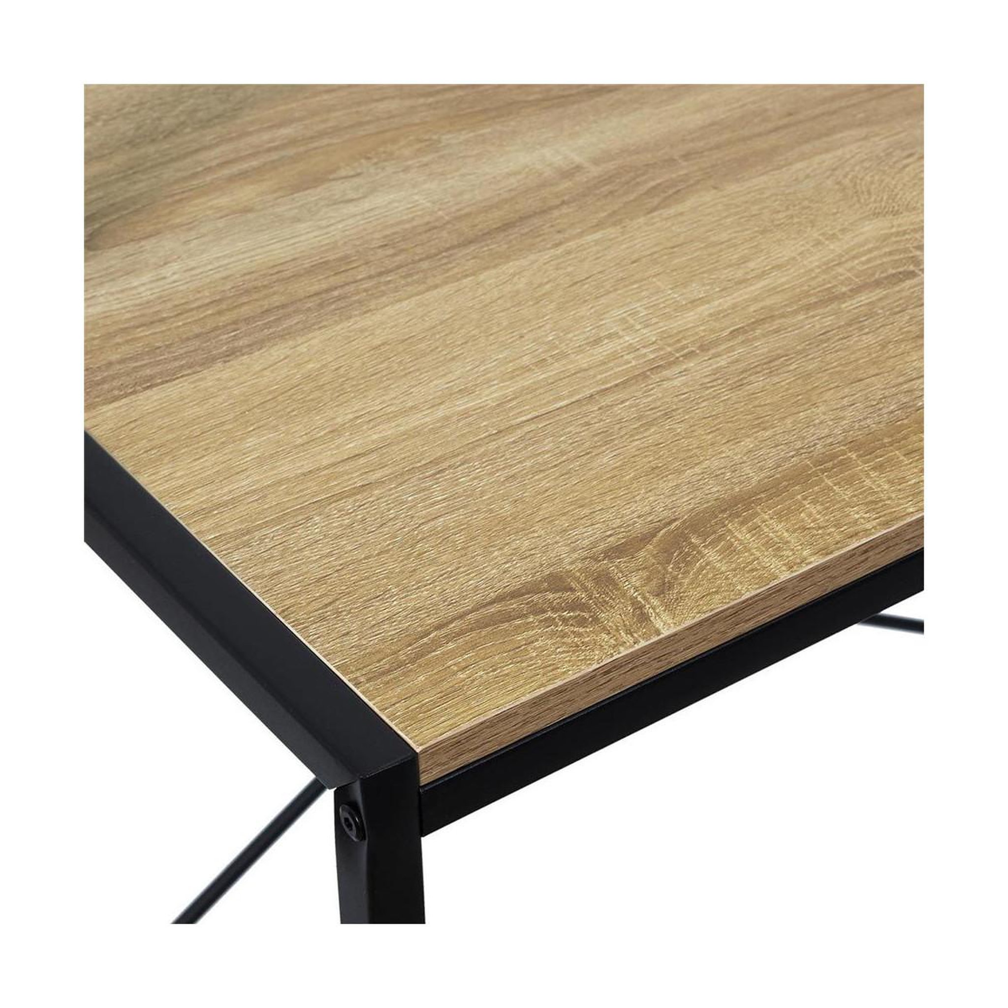 Voir la diapositive 3 : The Home Deco Factory Bureau & étagère  stan  145cm naturel & noir