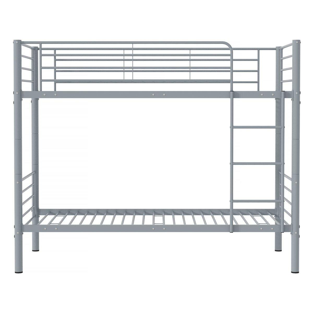 Habitat et Jardin Lit superposé  ADAM  -  90 x 190 cm - Métal - Gris