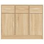 Voir la diapositive 5 : VIDAXL Buffet chene sonoma 91x28x75 cm bois d'ingenierie