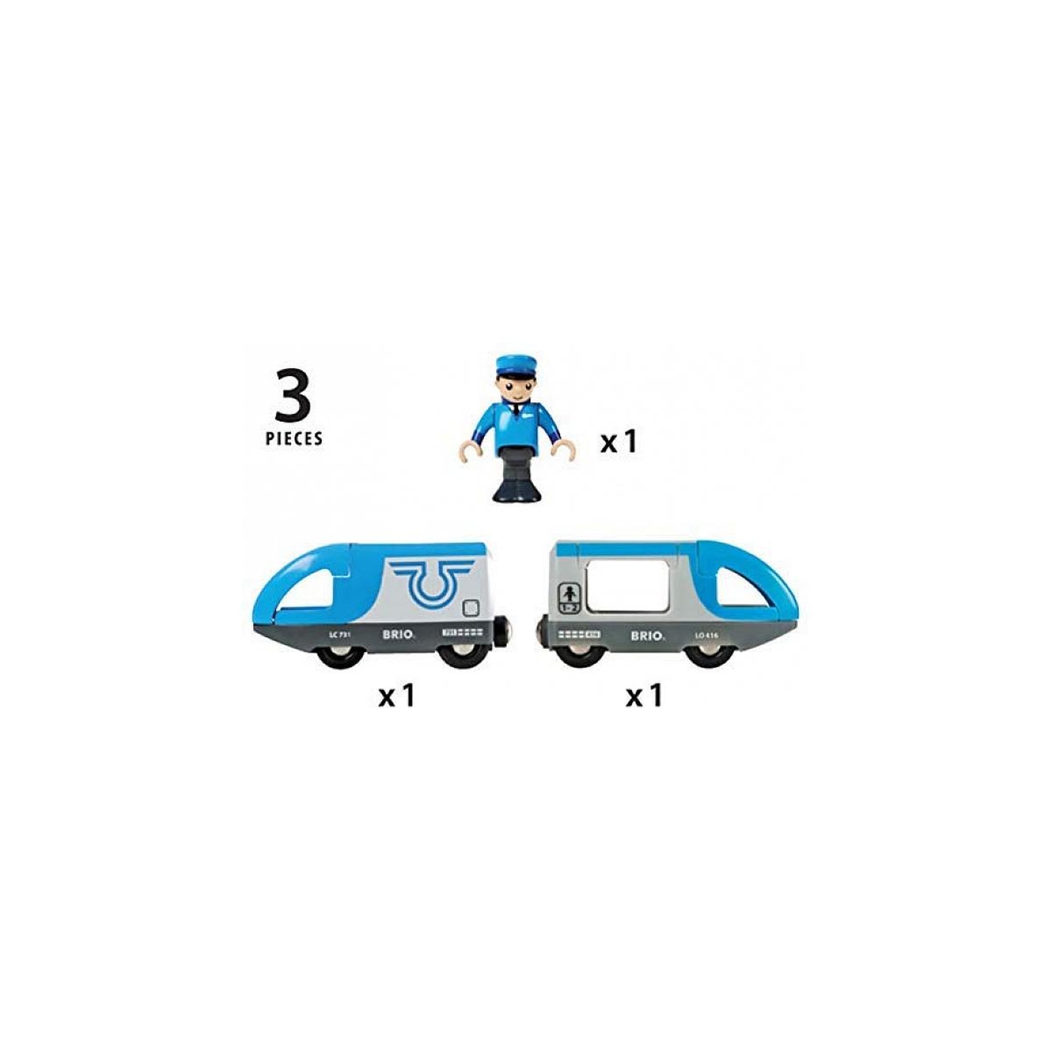 Voir la diapositive 3 : Brio 33506 Train de Voyageurs a pile