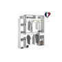 Voir la diapositive 5 : CONCEPT USINE Dressing blanc extensible avec 2 penderies, 4 étagères et 2 tiroirs ELYSEE
