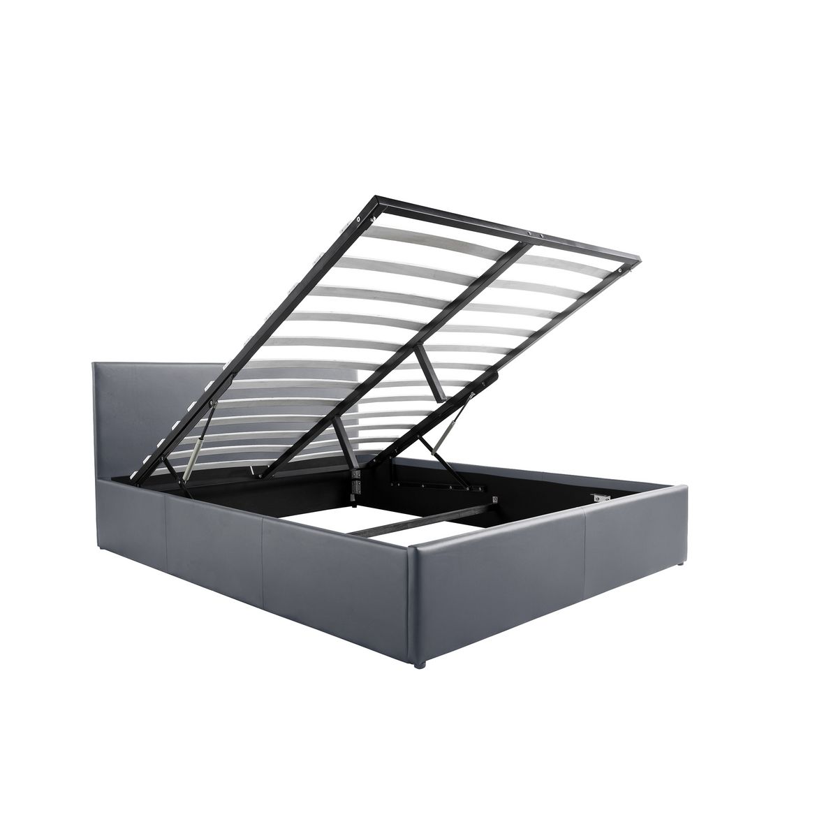 Lit coffre 160x200 cm sommier inclus avec tete de lit WILLOW