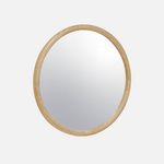 SWEEEK Miroir rond en bois de pin Ø60cm GEORGIA. Coloris disponibles : Marron, Beige