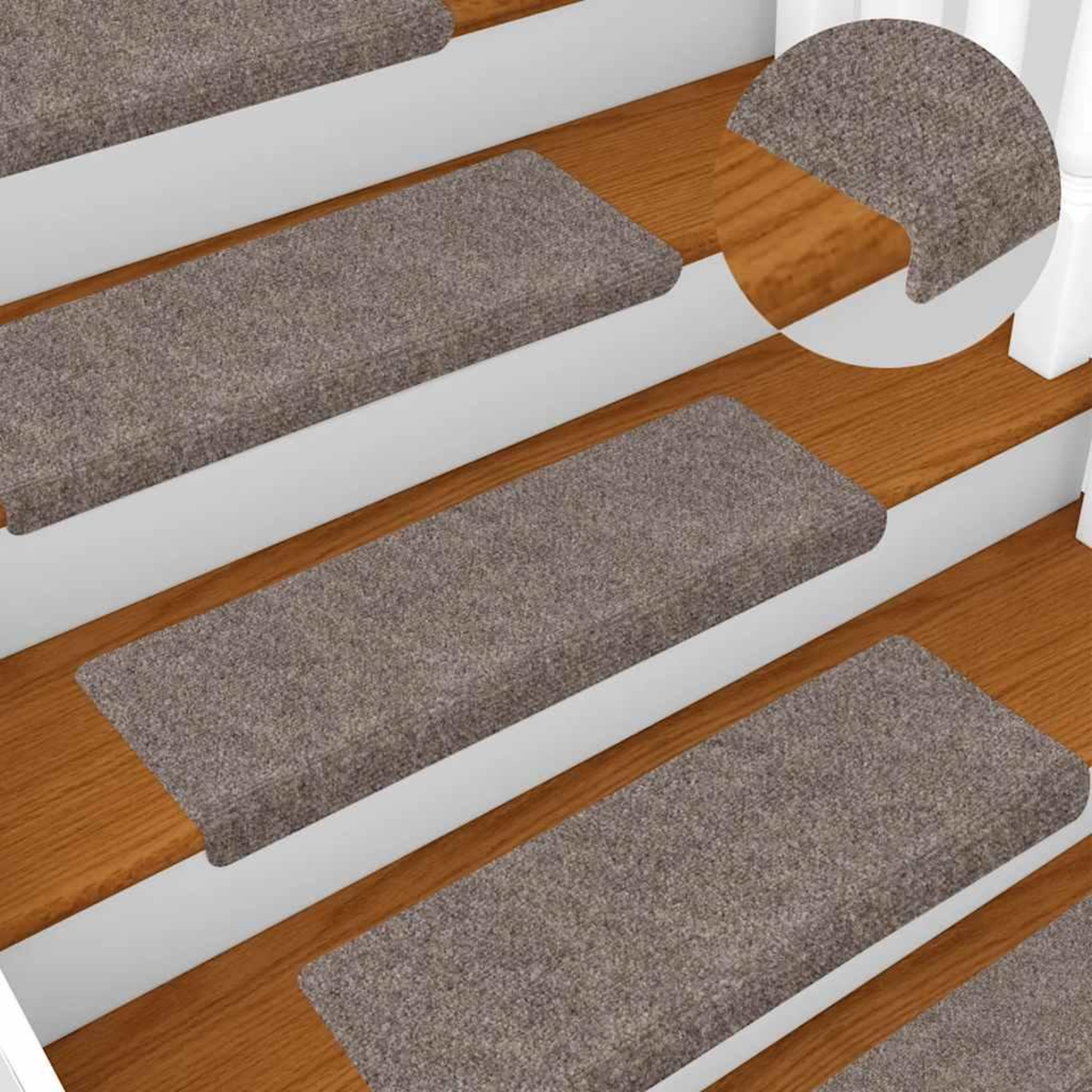 Voir la diapositive 5 : VIDAXL Tapis d'escalier autocollant 30 pcs creme 65x21x4 cm