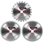 Einhell Jeu de lames de scie circulaire carbure – Ø254 x 30 x 3,2 mm – 24, 42, 60 dents