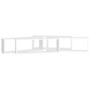 Voir la diapositive 5 : VIDAXL Etageres cube murales 4pcs Blanc 80x15x26,5cm bois d'ingenierie