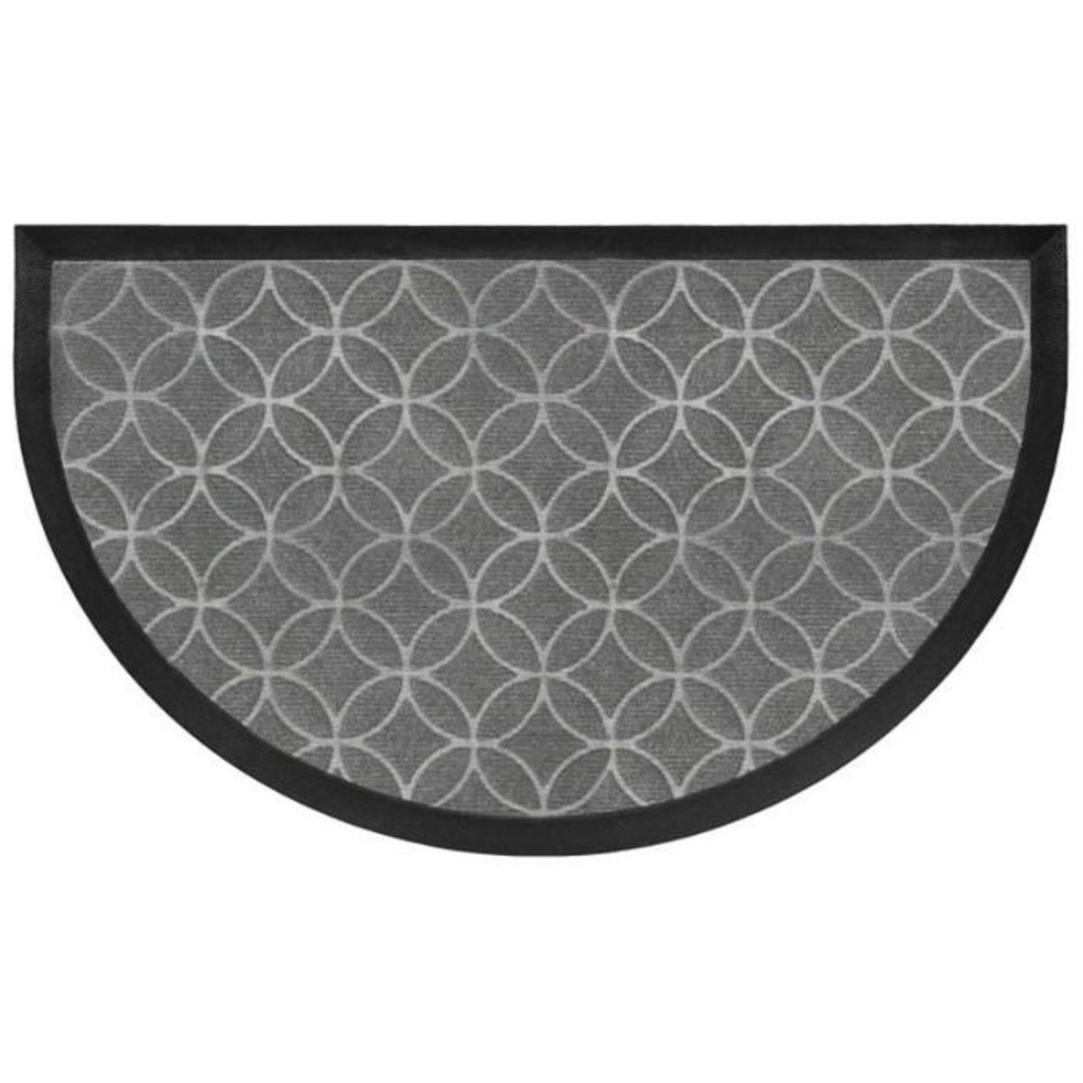 Paris Prix Tapis d'Entrée Demi-Lune  Emilio  45x75cm Gris
