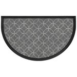 Paris Prix Tapis d'Entrée Demi-Lune  Emilio  45x75cm Gris
